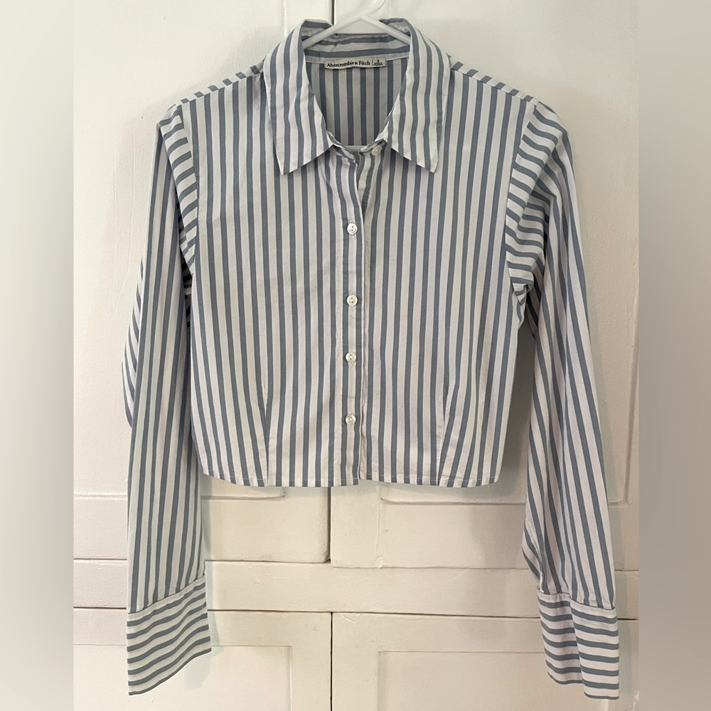 Abercrombie & Fitch Fitted Stripe Button Down Shirt